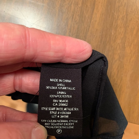 Theory silk black dress, size 8, with slip - Picture 15 of 15